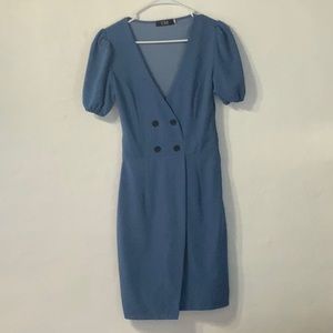 Blue dress with buttons